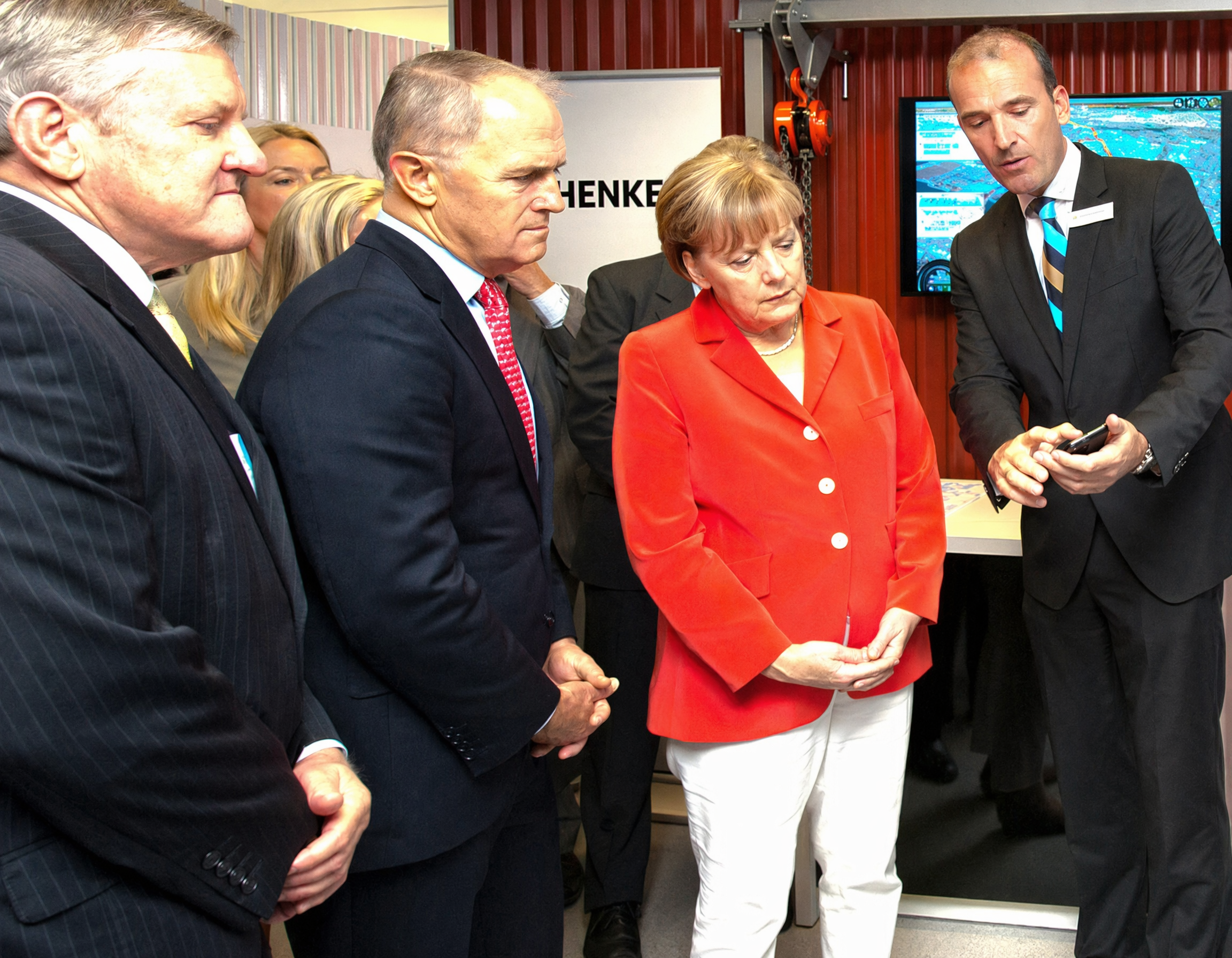 Ron Koehler with Chancellor Angela Merkel at DB Schenker